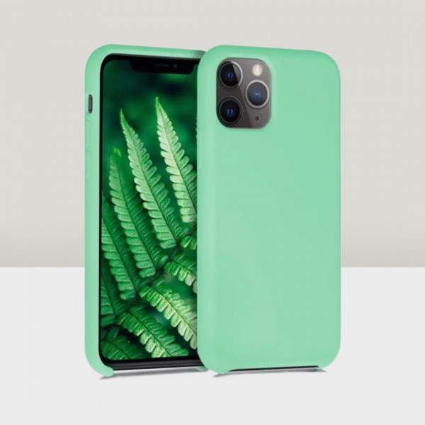 Чехол накладка силикон Silicone Case iPh 11 Pro Max мятный аналог