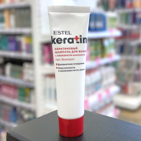 Шампунь Estel Keratin с кератином Эластичность и шелковистость 30мл EK/S30