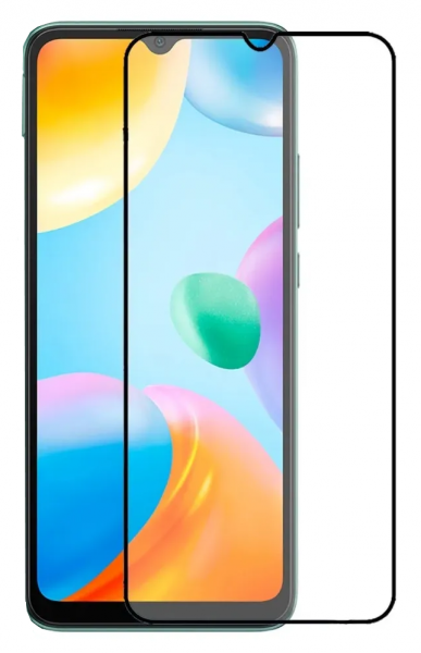 Защитное стекло 3D Xiaomi Redmi 10C/C40 тех. уп. черное SPI/NSK