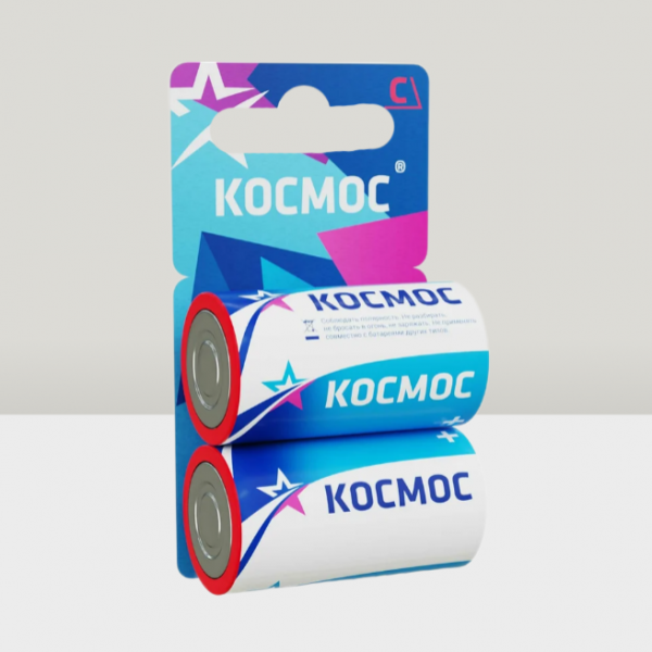 Батарейки Космос LR14/C 2BL солевые 2шт KOCR142BL