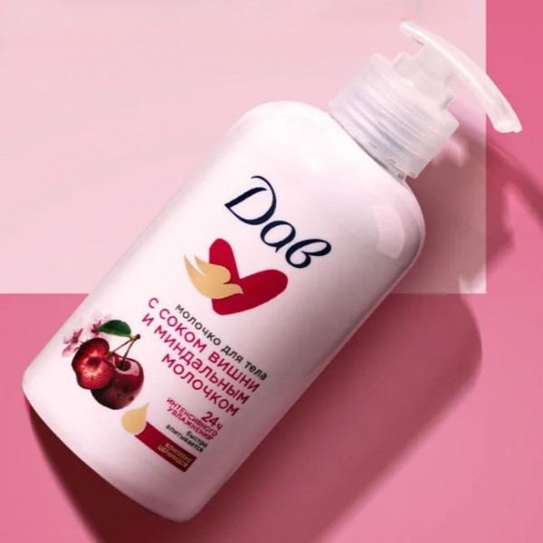 Молочко для тела Dove с соком вишни и миндальным молочком Увлажняющее 280мл 23449