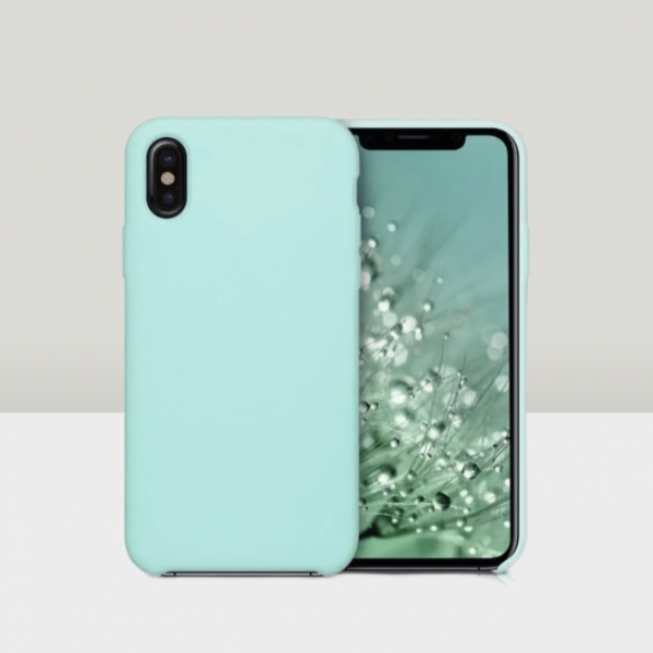 Чехол накладка силикон Silicone Case iPh XS Max бирюзовый аналог