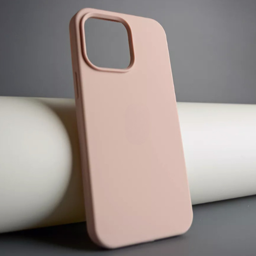 Чехол накладка силикон Silicone Case iPh 14 Pro Max пыльно-розовый аналог