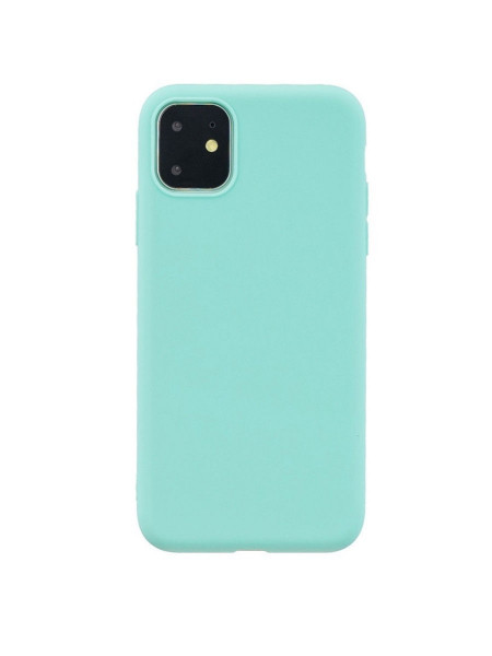 Чехол накладка силикон Silicone Case iPh 12 Pro Max зелено-голубой аналог