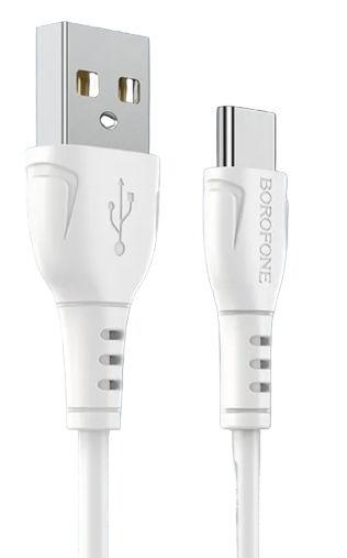 Кабель USB - Type-C Borofone BX113 1м 3A белый