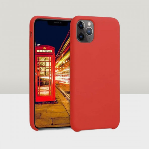 Чехол накладка силикон Silicone Case iPh 11 Pro Max красный аналог