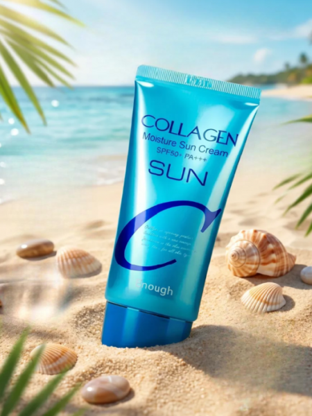 Крем для лица солнцезащитный Enough Collagen SPF50+ с морским коллагеном Увлажняющий 50мл 191131