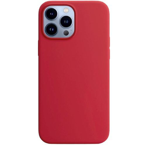 Чехол накладка силикон Silicone Case iPh 13 Pro Max красный аналог