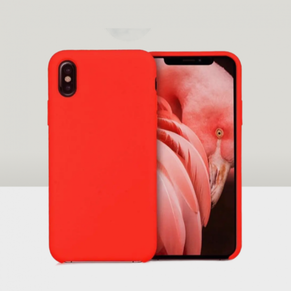 Чехол накладка силикон Silicone Case iPh XS Max красный аналог