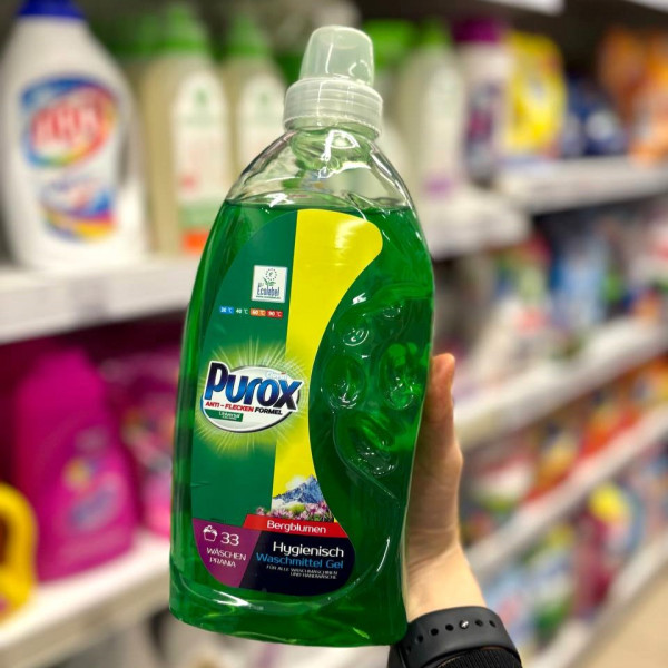 Гель для стирки Clovin Purox Anti fleck formula Universal универсальный 33стирки 1л