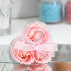 Мыло кусковое SB Beauty Мыльные розы Сувенирное розовое 3шт 6962257