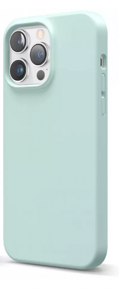 Чехол накладка силикон Silicone Case iPh 14 Pro Max мятный аналог