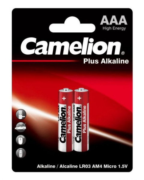 Батарейки Camelion Plus Alkaline LR3 AAA 2BL алкалиновые (щелочные) 2шт 1651
