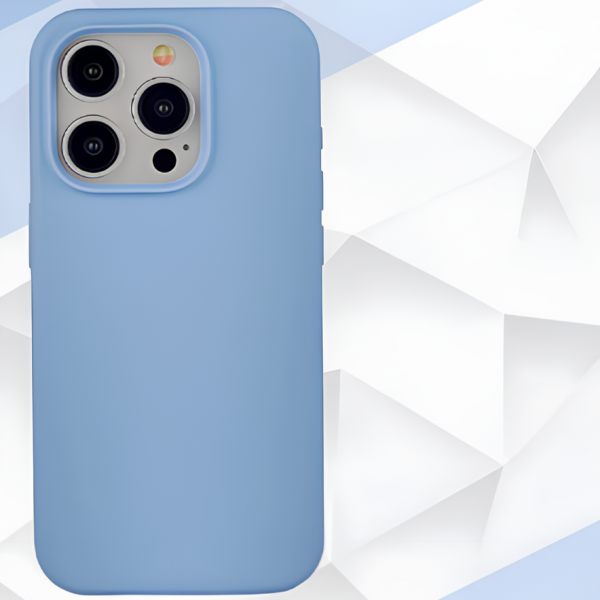 Чехол накладка силикон Silicone Case iPh 13 Pro Max голубой аналог