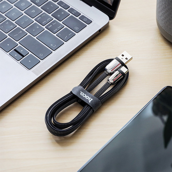 Кабель USB - Micro USB Hoco U74 1,2м 2,4A черный