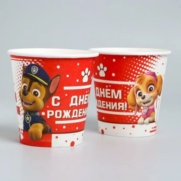 Стаканы бумажные Дон Баллон Paw Patrol 250мл 6шт 501204-