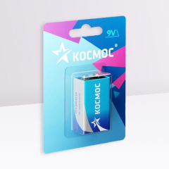 Батарейка Космос 6F22 1BL солевая 1шт KOC6F221BL