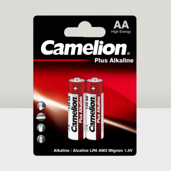 Батарейки Camelion Plus Alkaline LR6 AA 2BL алкалиновые (щелочные) 2шт 1652