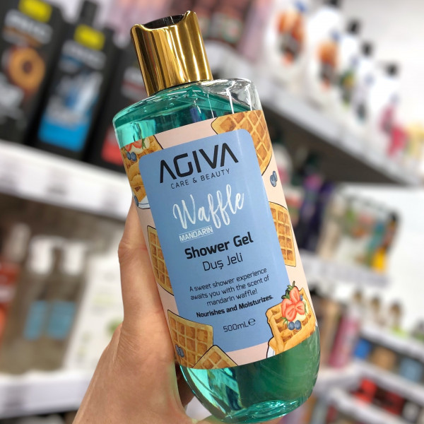 Гель для душа AGIVA Care&Beauty с ароматом вафли с мандарином Увлажнение и питание 500мл 04910