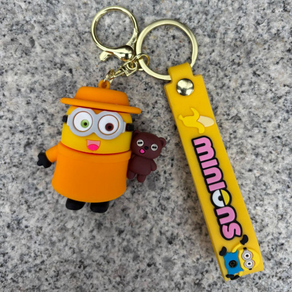Брелок резиновый LB Q2 Миньон с ремешком Minions
