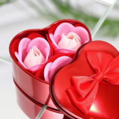 Мыло кусковое SB Beauty Мыльные розы Сувенирное красное/розовое 3шт 6962286