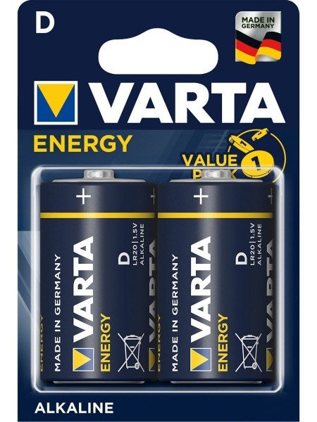 Батарейки VARTA Energy LR20 2BL алкалиновые (щелочные) 2шт 4120