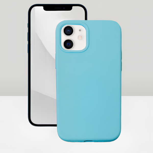 Чехол накладка силикон Silicone Case iPh 12/12 Pro бирюзовый аналог