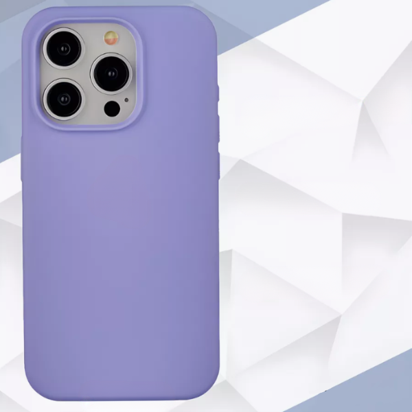 Чехол накладка силикон Silicone Case iPh 15 Pro Max сиреневый аналог