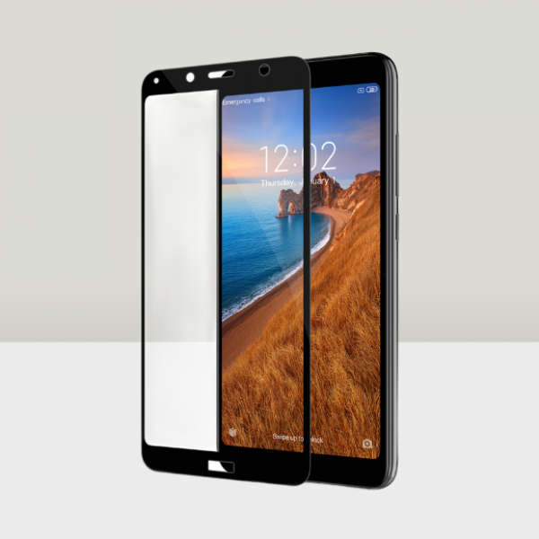 Защитное стекло 3D Xiaomi Redmi 7A тех. уп. черное STM/SPI/NSK