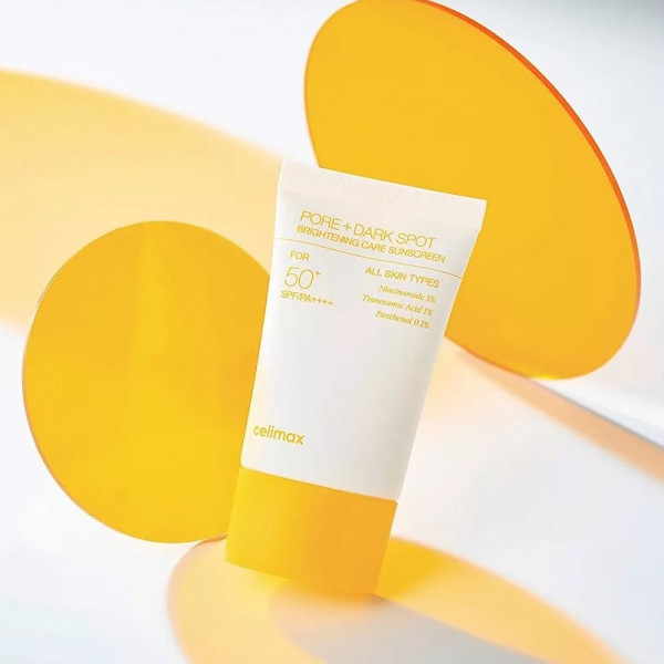 Крем для лица солнцезащитный Celimax Pore+Dark Spot SPF50+ с ниацинамидом Осветляющий 10мл 489690