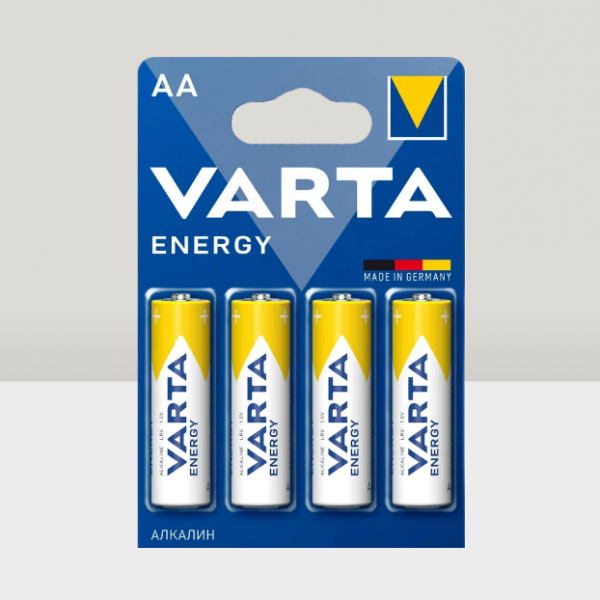Батарейки VARTA Energy LR6 AA 4BL алкалиновые (щелочные) 4шт 4106E4