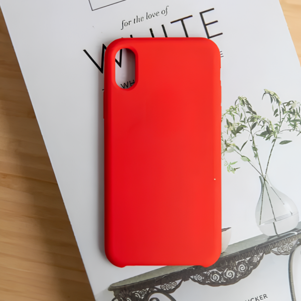 Чехол накладка силикон Silicone Case iPh X/XS красный аналог