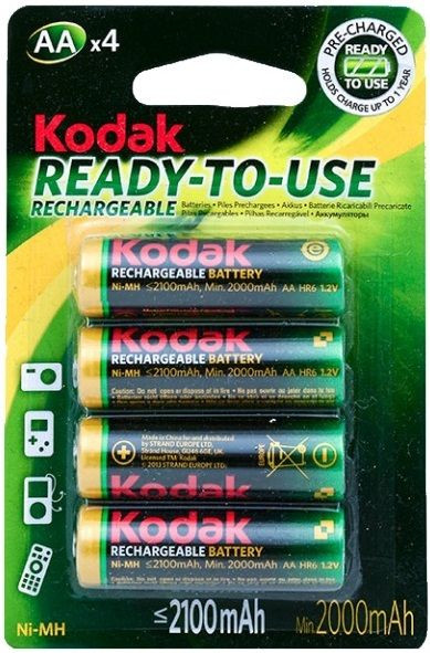 Аккумуляторы Kodak HR6 4BL 2100mAh предзаряженные 4шт Б0012142