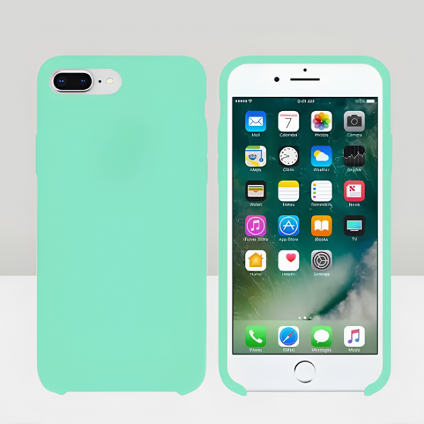 Чехол накладка силикон Silicone Case iPh 7/8 Plus мятный аналог