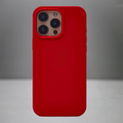 Чехол накладка силикон Silicone Case iPh 16 Pro Max красный аналог