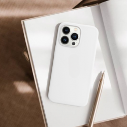 Чехол накладка силикон Silicone Case iPh 13 Pro белый аналог