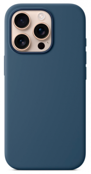 Чехол накладка силикон Silicone Case iPh 16 Pro Max темно-синий аналог