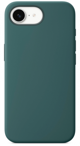 Чехол накладка силикон Silicone Case iPh 16E темно-зеленый аналог