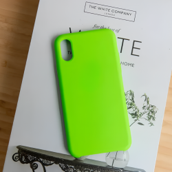 Чехол накладка силикон Silicone Case iPh X/XS салатовый аналог