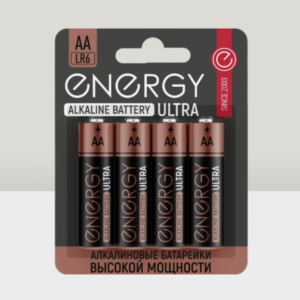 Батарейки Energy Ultra LR6 АА 4BL алкалиновые (щелочные) 4шт 104405