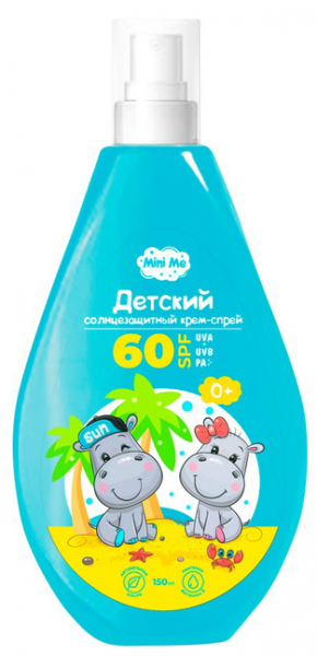 Крем-спрей детский солнцезащитный Mini Me SPF60 пантенол и алоэ вера 150мл 50-63/14