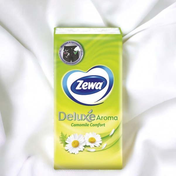 Платочки бумажные Zewa Deluxe Ромашка 3сл 10шт 098075