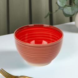 Салатник Fioretta Wood Red керамика 14см красный TDB493