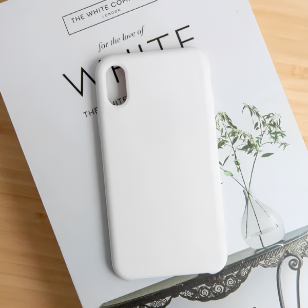 Чехол накладка силикон Silicone Case iPh X/XS белый аналог