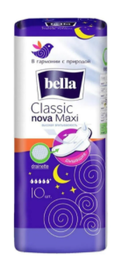Прокладки гигиенические Bella Classic Nova maxi ночные 10шт 306809
