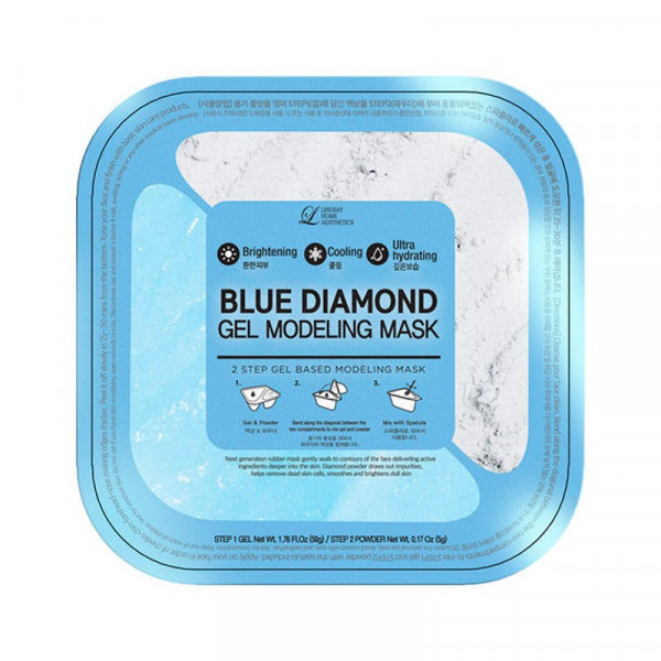 Маска для лица гелевая + альгинатная Lindsay Blue Diamond gel Увлажняющая 50гр/5гр 930208 Корея -