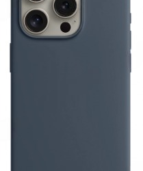 Чехол накладка силикон Silicone Case iPh 15 Pro синий аналог