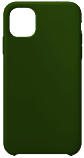 Чехол накладка силикон Silicone Case iPh 12/12 Pro темно-зеленый аналог