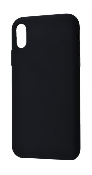 Чехол накладка силикон Silicone Case iPh XS Max черный аналог
