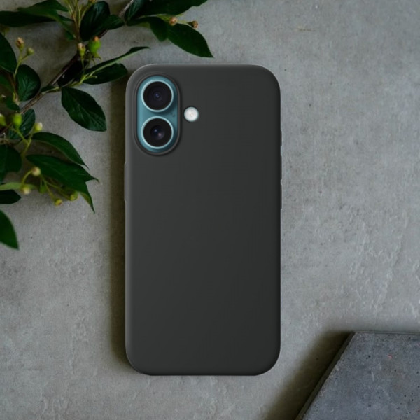 Чехол накладка силикон Silicone Case iPh 16 черный аналог